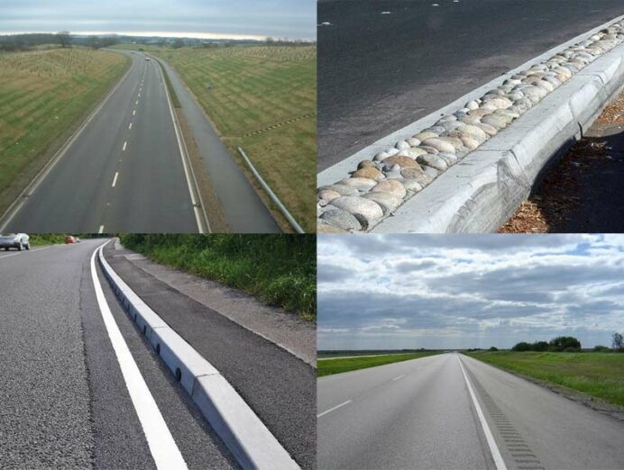 Different components of road pavement construction